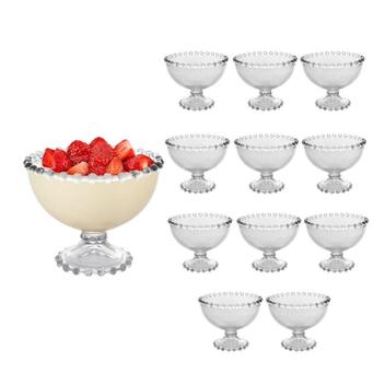 Jogo de 12 Taças de Sobremesa Cristal Pearl