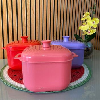 Jogo 2 Panelas Caçarola Para Microondas Freezer 1,5 Litros