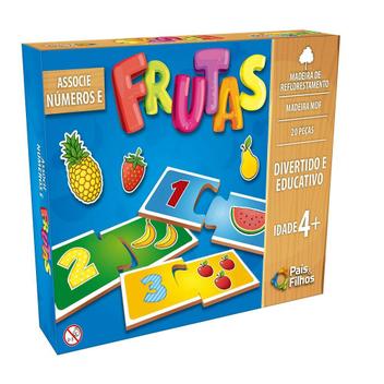 Empilhe as Frutas - Jogo de Madeira - A Casinha Brinquedos