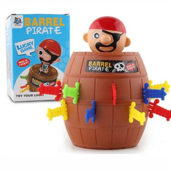 Truque Toy Grande Pirata Barril Tio Espada-Impulso Barril Toy Board Jogo  Festa Paródia Brinquedo Pequeno - AliExpress
