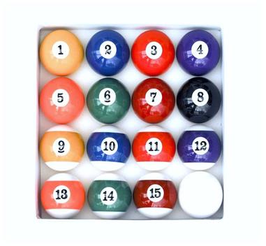 Jogo Bola De Bilhar Sinuca Snooker 52mm Com 16 Bolas - Atena Mix