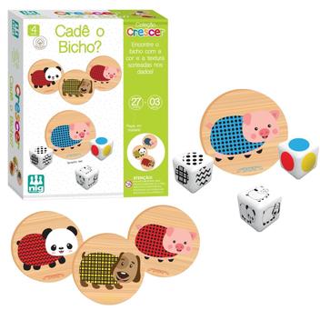 Kit Com 2 Jogos Infantis Educativos 4+ Anos Coleção Crescer Nig: Cadê o  Bicho + Equilibra Bebês - Brinquedos Educativos - Magazine Luiza