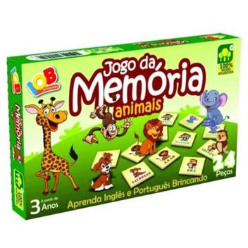 Jogo da Memória Animais em Inglês em Madeira Junges - Jogos de Memória e  Conhecimento - Magazine Luiza