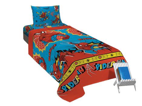 Jogo de Cama Infantil Lepper The Amazing Spider-Man 2 peças Azul - Compre  Agora