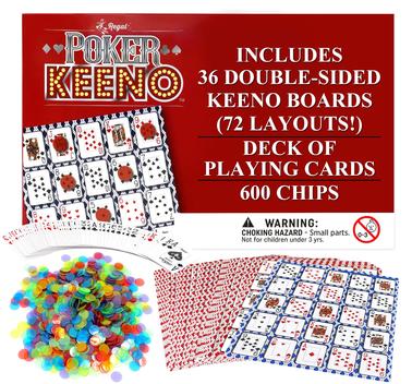 Jogo de Cartas Regal Games Poker Keeno - 36 Tabuleiros e 600 Fichas