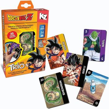 Jogo de Cartas Trio Dragon Ball Z Com 30 Cards 1283 - Elka - Deck