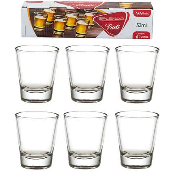 Jogo De Copo Vidro Shot 53ml 6 Peças Bali