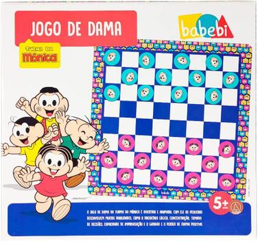 Jogo de Damas – Turma da Mônica – Babebi – Azul e Rosa