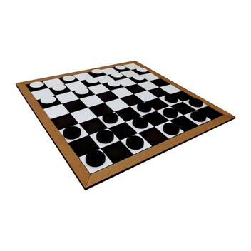 JOGO DE DAMA COM TABULEIRO DE MADEIRA MDF + 24 PECAS 10784.1 COLUNA