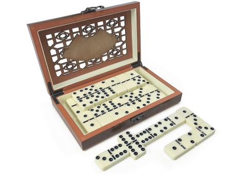 Jogo De Dominó Profissional 28 Peças Compostas em Resina e Polipropileno 9  Cores Estojo Metal - Dominoes - Jogo de Dominó, Dama e Xadrez - Magazine  Luiza