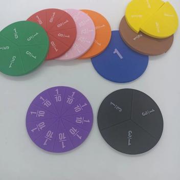 Jogo De Frações Circulares Em Eva Matemática Discos Fração - T&D JOGOS ...