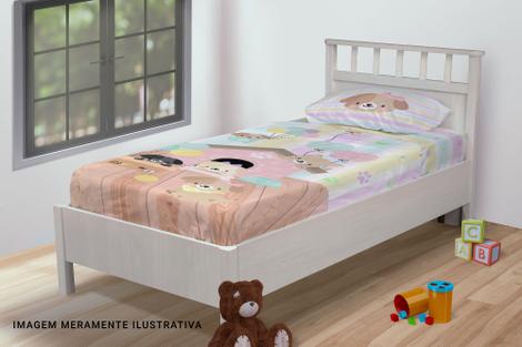 Jogo de Cama Gatinho Solteiro 3 Peças - Lar&Lazer