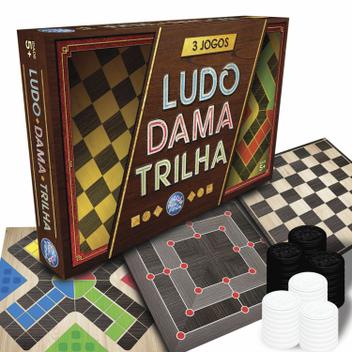 Jogo De Mesa Tabuleiro Dama Ludo Trilha Brinquedo Divertido - Pais