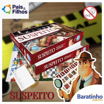 Jogo de Tabuleiro Suspeito Descubra Todos os Mistérios Pais e Filhos - Jogos  de Tabuleiro - Magazine Luiza