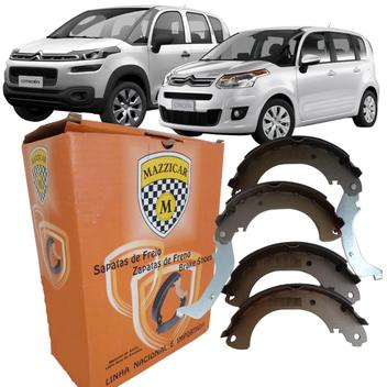 Jogo de sapata do freio traseiro citroen aircross c3 picasso mazzicar ...