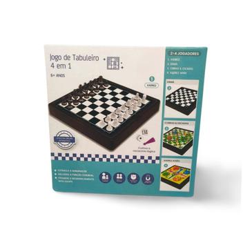 Jogos clássicos compacto 8 em 1 Xadrez, Damas 2 a 4 jogador - DaiCommerce