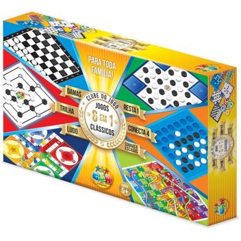 Jogo De Tabuleiro 6 Em 1 Clube Do Jogo (Dama/Tri - Ggb Plast - Jogos de ...