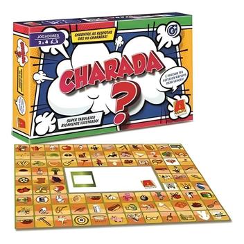 Jogo de Tabuleiro Charada 303392 com 90 Charadas - Algazarra - Jogos de ...