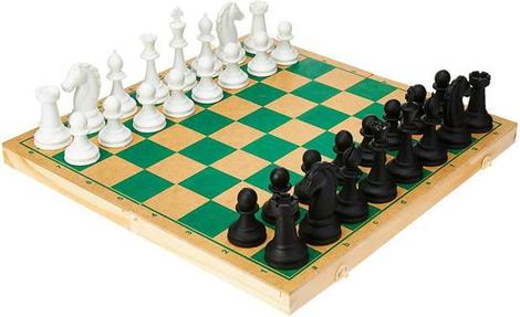 Jogo De Xadrez Dama E Gamão Estojo Madeira 40 X 40 Cm - Chess - Jogo de  Dominó, Dama e Xadrez - Magazine Luiza