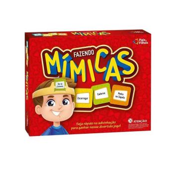 Jogo de Tabuleiro Ilustracao Desenho e Mimica Brinquedo Educativo