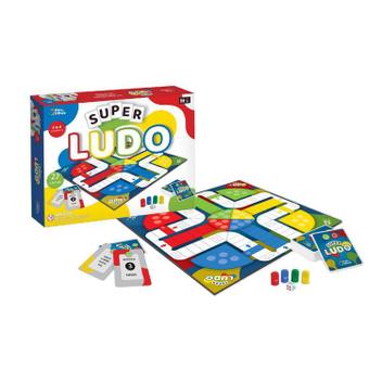 Kit Jogos Ludo + Dominó + Torre Maluca Estratégia Presente