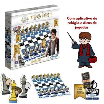 Xadrez E Damas Harry Potter 5373.2 - Xalingo - Jogo de Dominó, Dama e Xadrez  - Magazine Luiza
