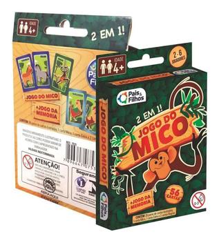 Jogo Do Mico E Memória - 2 Em 1 - 56 Cartas - Pais E Filhos - WebContinental