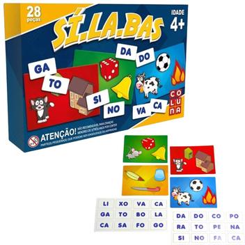 Jogo Educativo Aprender Silabas 28 Peças Brinquedo Coluna - Pais e ...
