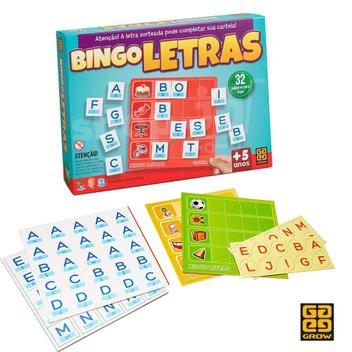 Bingo Infantil Letras Jogo Criança Educativo 5 a 8 anos grow Original no  Shoptime