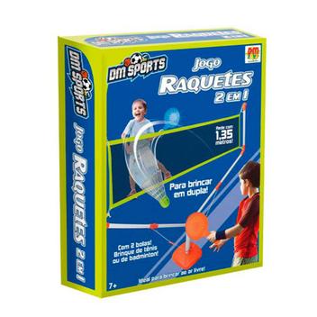 Jogo de raquetes tenis / badminton com rede + acessorios dm sports 23 pecas  - Dm Brasil - Raquete de Tênis - Magazine Luiza