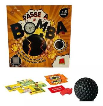 Jogo Passe A Bomba Jr Jogo De Mesa + Bomba Eletrônica Algazarra ...