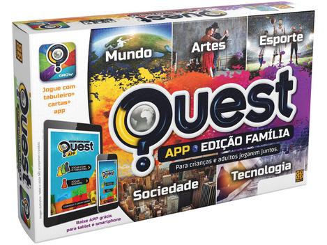 Jogo de Tabuleiro Quest Dvd Edição Família - Grow