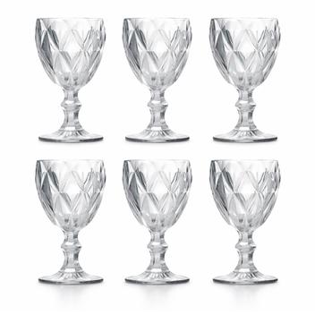 Jogo Taças Transparentes 6 Unidades Cristal Suco Agua Vidro Transparência Impecável - Mega Prime - Taças - Magazine Caca