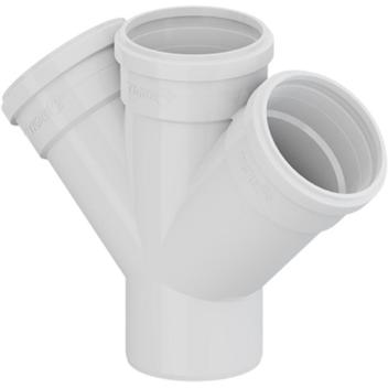 Junção Y 3 Polegadas Junção Dupla Em Y 45 Graus PVC Branca Para Canos De Água De Esgoto De ...