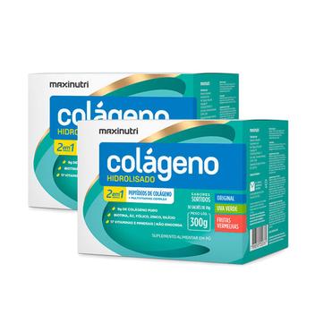 Kit 02 Colágeno Hidrolisado 30 Saches Sortidos Maxinutri - Colágeno ...