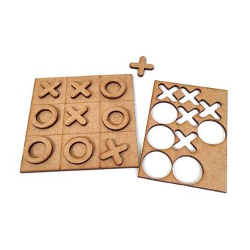 Kit 10 Jogos da velha brinquedo presente lembrancinha 10x10 cm - Madeira  Mdf.