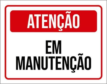 Kit 10 Placas Atenção Em Manutenção 36X46 - Sinalizo - Placa de ...