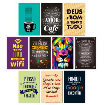 10 Placa Decorativa Pvc 13x20 - Frases - Pug - Lgbt