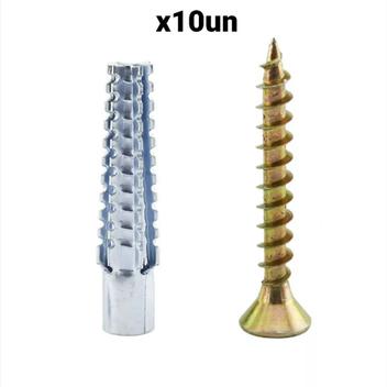 Kit 10x bucha de metal com parafuso philips para concreto - MultiTools ...