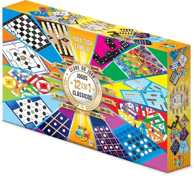 Kit 12 Jogos De Tabuleiro Clássico Infantil Adulto Família - GGB ...