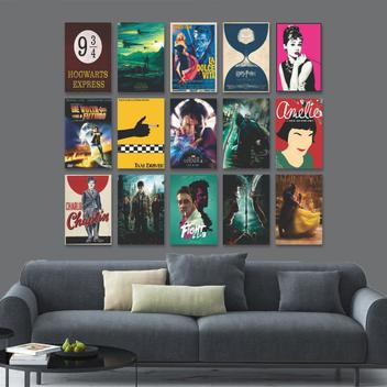 Kit 10 Placas Decorativas Netflix Filmes (10x14cm)