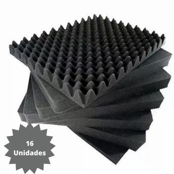 Kit 16 Espumas Acusticas Para Isolamento De Som - Armazem - Espuma ...