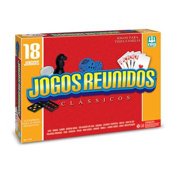 6 Jogos Reunidos - Dama Trilha Ludo Xadrez + 2 Jogos - Nig Brinquedos - Jogo  de Dominó, Dama e Xadrez - Magazine Luiza