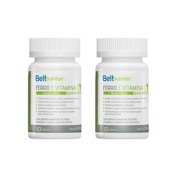 Kit 2 Belt Bariatric Ferro, Vitamina C Ác. Fólico 20,4g - Belt ...