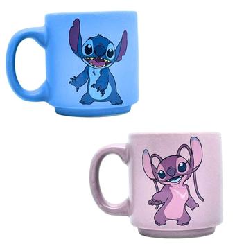 Kit 2 Canecas Stitch & Angel Mini Tina 100mL Original Disney, Zona