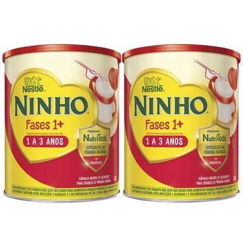 Kit 2 latas leite em pó ninho infantil fases 1+ nestlé 800g - Composto ...