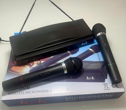 Kit Karaoke AT-306 K&K double Microphone sans Fil + Module receiver -  0659519611988 - Cdiscount Jeux - Jouets