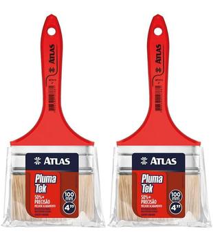 Kit 2 Pincel Trincha Pintura Atlas At315 4 Polegadas Extra Macia ...