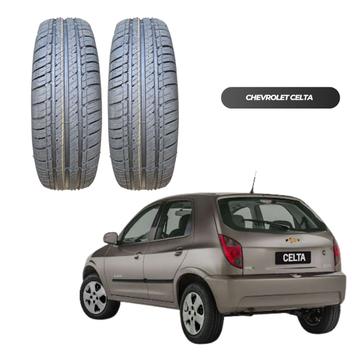 kit 2 Pneus 175/70 R13 Celta Corsa Gol Clio March HB20 C3 Fiesta Aro 13 ...