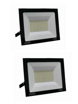 KIT 2 Refletor Led Smd 200w Holofote Prova D'água Bivolt 6000k - SHANE ...